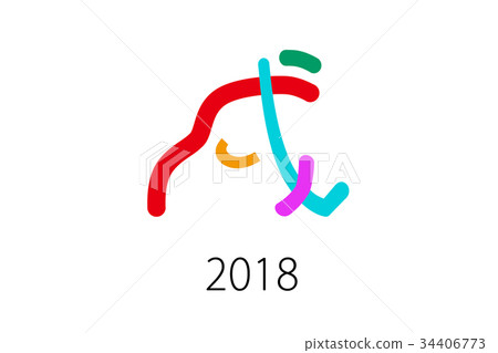 公雞年份的新年賀卡 公雞年份的新年賀卡 34406773