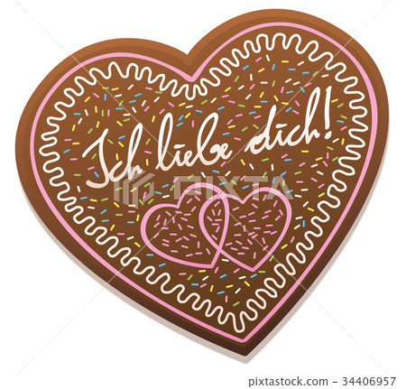 Gingerbread Heart Ich Liebe Dich Gingerbread Heart Ich Liebe Dich 34406957