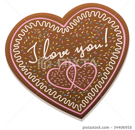 Gingerbread Heart I Love You 34406958