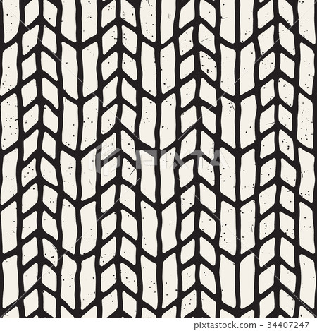 Seamless pattern with hand drawn brush strokes 34407247