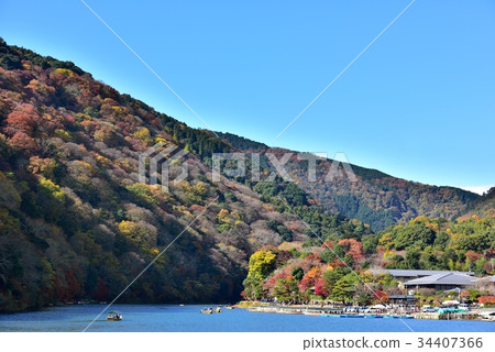 Autumn leaves of Arashiyama Autumn leaves of Arashiyama 34407366