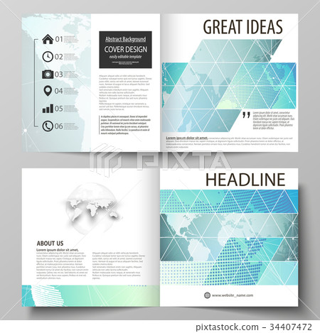 The vector illustration of the editable layout of 34407472