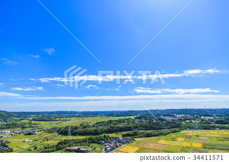 Aerial view around Ichihara city Kamitakane Madate Kofudai Aerial view around Ichihara city Kamitakane Madate Kofudai 34411571