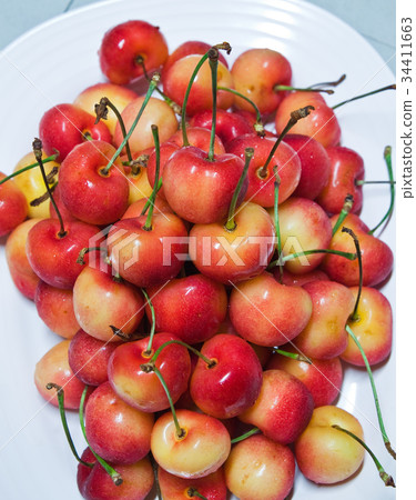 pink sherry on the white plate pink sherry on the white plate 34411663