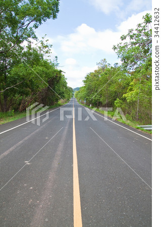 The Road in Countryside,North East of Thailand 34412632