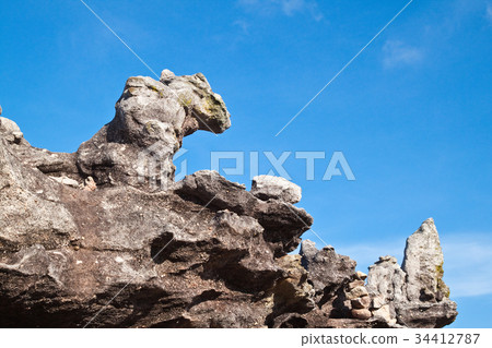 Mouse stone and blue sky 34412787
