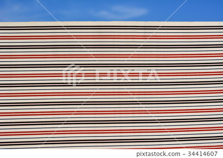 Japanese style material, a band of trendy stripes that shine in the blue sky 34414607