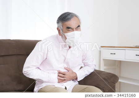 不健康的高級胃痛胃腸炎食物中毒 不健康的高級胃痛胃腸炎食物中毒 34415160