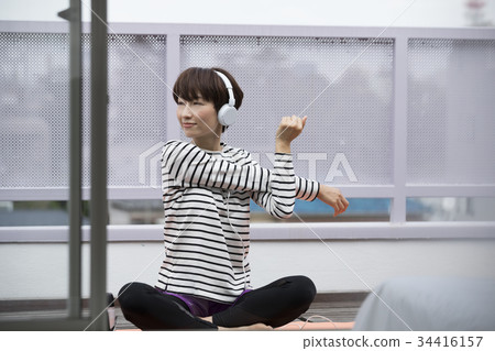 Women Lifestyle Relax Stretch Yoga Women Lifestyle Relax Stretch Yoga 34416157