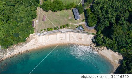 Mikachijima and Seto Inland Sea (Shimanami Kaido) aerial view 34416860