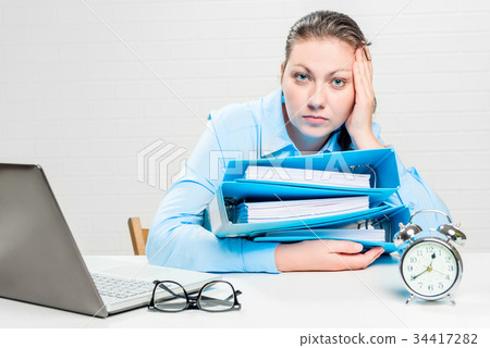 Professional accountant with a bunch Professional accountant with a bunch 34417282