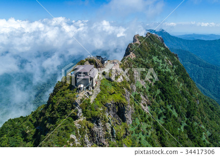 Mount Ishizuchi (Ehime Prefecture) aerial view 34417306