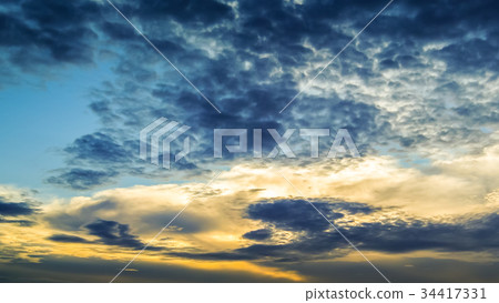 Dramatic sky background Dramatic sky background 34417331