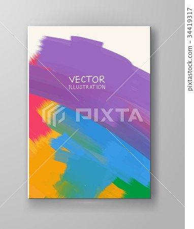 vector colorful banner made of bright stains vector colorful banner made of bright stains 34419317