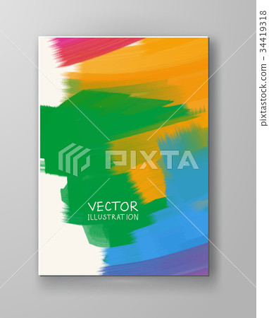 vector colorful banner made of bright stains vector colorful banner made of bright stains 34419318