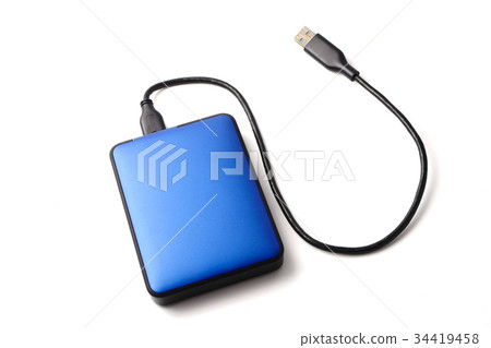 External hard disk drive with cable External hard disk drive with cable 34419458