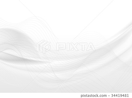 Abstract grey white smooth waves 34419481