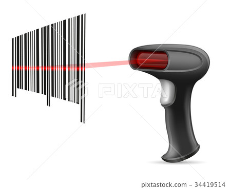 barcode scanner stock vector illustration 34419514