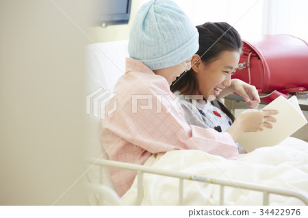 A girl who lives in a hospital room with a sick mother A girl who lives in a hospital room with a sick mother 34422976