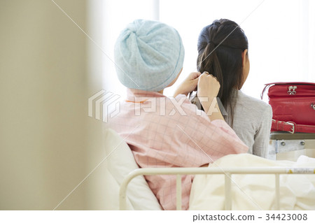 A girl who lives in a hospital room with a sick mother A girl who lives in a hospital room with a sick mother 34423008