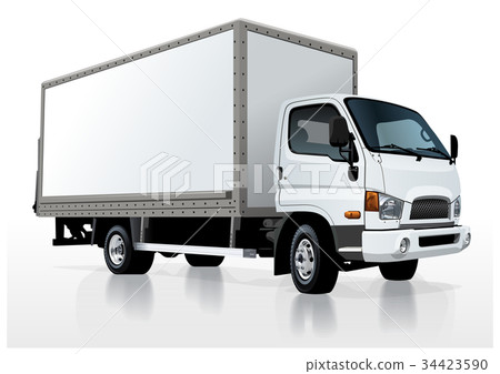 Vector truck template isolated on white 34423590