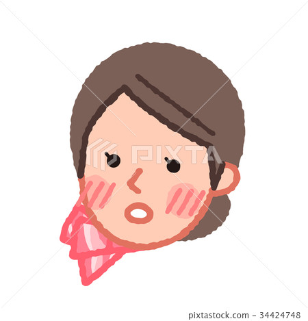 Scarf woman face blush 34424748