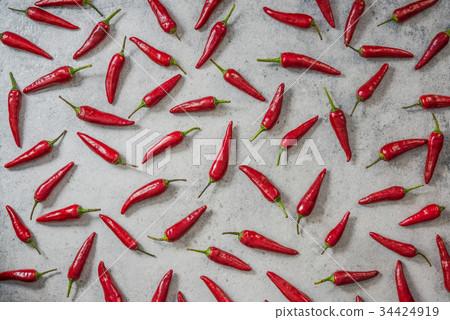 Red chili peppers random design Red chili peppers random design 34424919