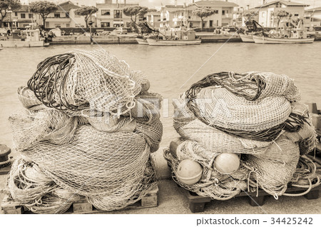 Fishing Nets. Vintage Fishing Nets. Vintage 34425242