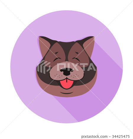 Doggy Head of Tibetan Mastiff Close-up Funny Style Doggy Head of Tibetan Mastiff Close-up Funny Style 34425475