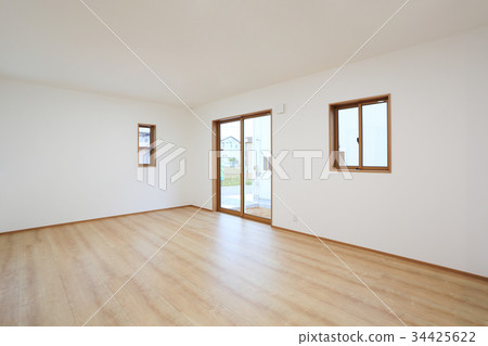 Newly built living room dining kitchen 34425622