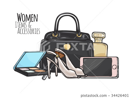 Women Items and Accessories. Dark Female Objects 34426401