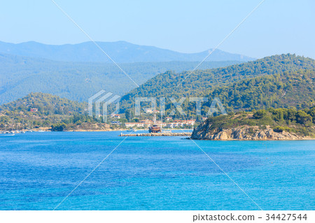Summer sea view (Halkidiki, Greece). Summer sea view (Halkidiki, Greece). 34427544