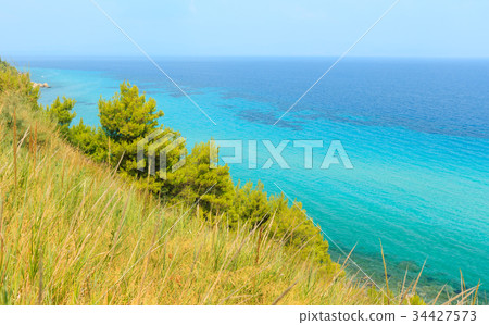 Summer sea coast (Halkidiki, Greece). 34427573