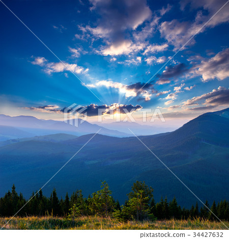 Summer landscape in mountains 34427632