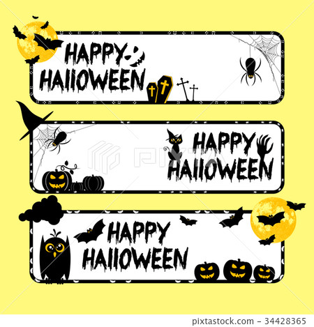 Holiday banners for Halloween 34428365