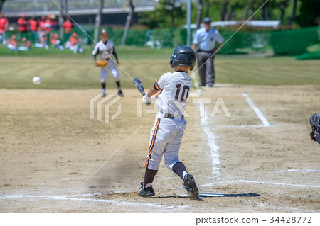 Boys' baseball game landscape 34428772