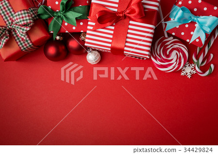 Creative composition of sweets and presents 34429824