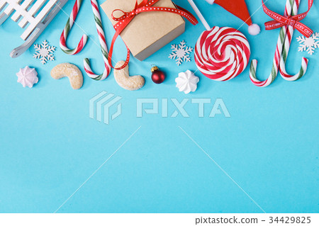 Christmas candies in composition 34429825