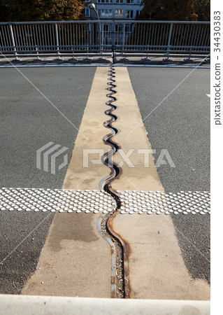 separation in the highway bridge roadway separation in the highway bridge roadway 34430383