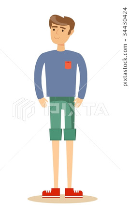 handsome man in shorts. 34430424