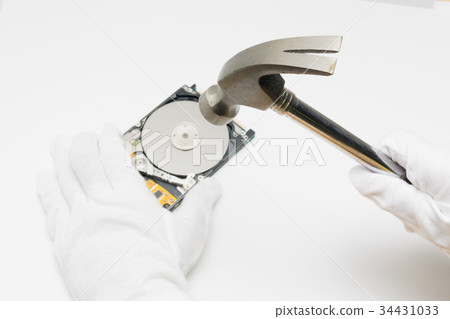 HDD hard disk destruction image HDD hard disk destruction image 34431033