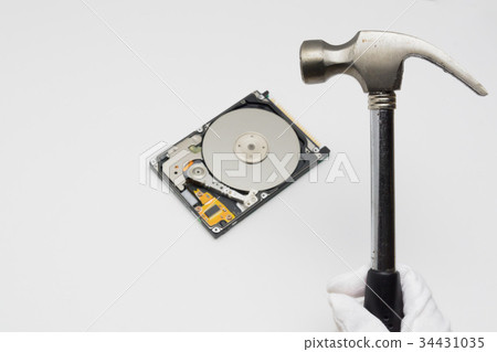 HDD hard disk destruction image HDD hard disk destruction image 34431035