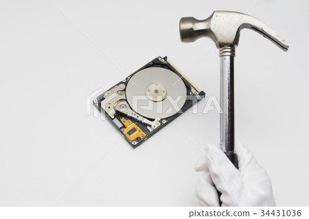 HDD hard disk destruction image HDD hard disk destruction image 34431036