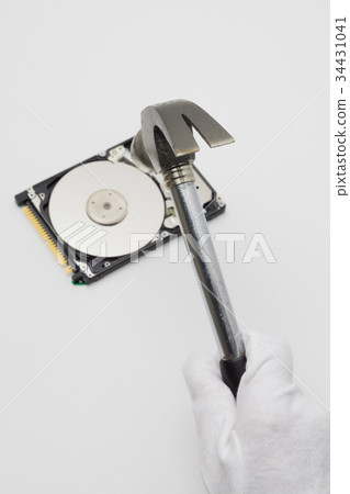 HDD hard disk destruction image HDD hard disk destruction image 34431041