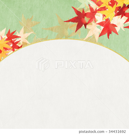 Japanese Pattern-Background-Autumn leaves 34431692