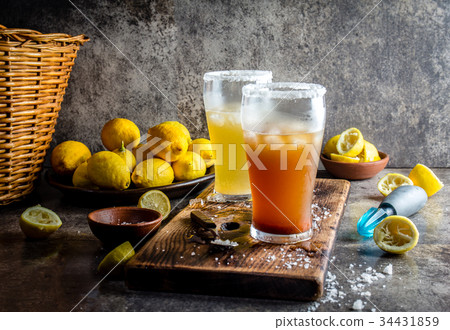 Two types of latin american beer drink Michelada Two types of latin american beer drink Michelada 34431859