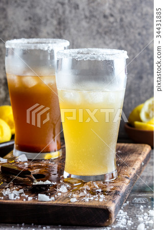 Two types of latin american beer drink Michelada Two types of latin american beer drink Michelada 34431885