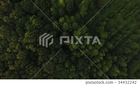 Shiretoko no Mori (Shiretoko no Mori) (Shari-cho, Shari-gun, Hokkaido) shot from the sky with a drone Shiretoko no Mori (Shiretoko no Mori) (Shari-cho, Shari-gun, Hokkaido) shot from the sky with a drone 34432242