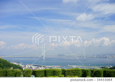Akashi Kaikyo Bridge 2 from Awaji Island 34433064