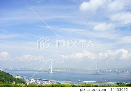 Akashi Kaikyo Bridge 3 from Awaji Island 34433065